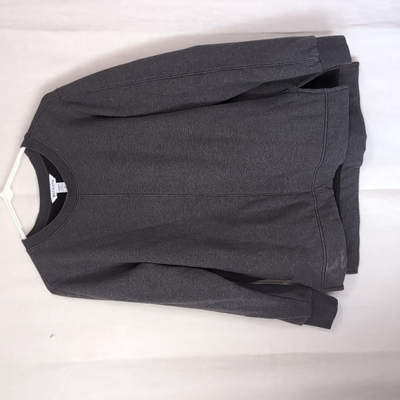 Athleta Dark Grey Crewneck Sweatshirt Zip Pockets SIze Small - Picture 1 of 5